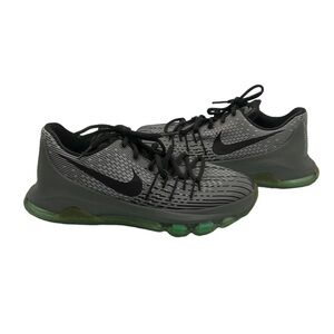 Nike Gray Green Grade School KD8 Basketball Shoes Size 4.5 Youth Boy's